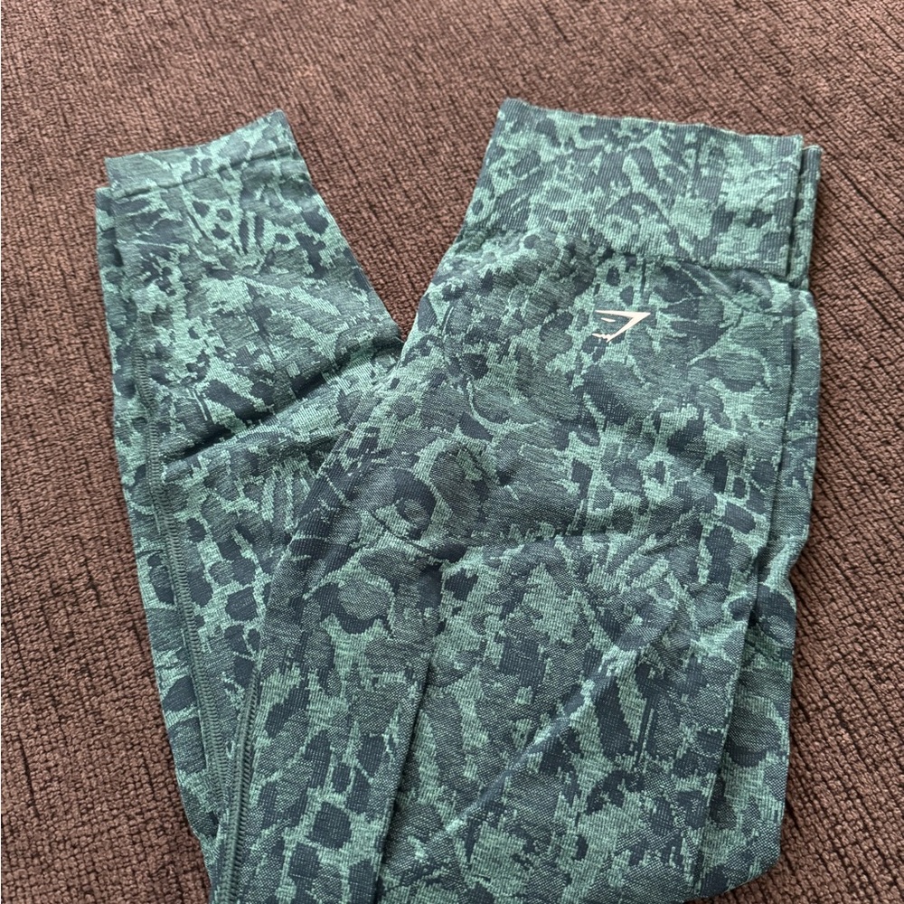Gymshark Green Patterned Leggings